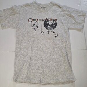 Vintage Cirque Du Soleil T Shirt Gray Graphic All Sport Proweight USA Made Med